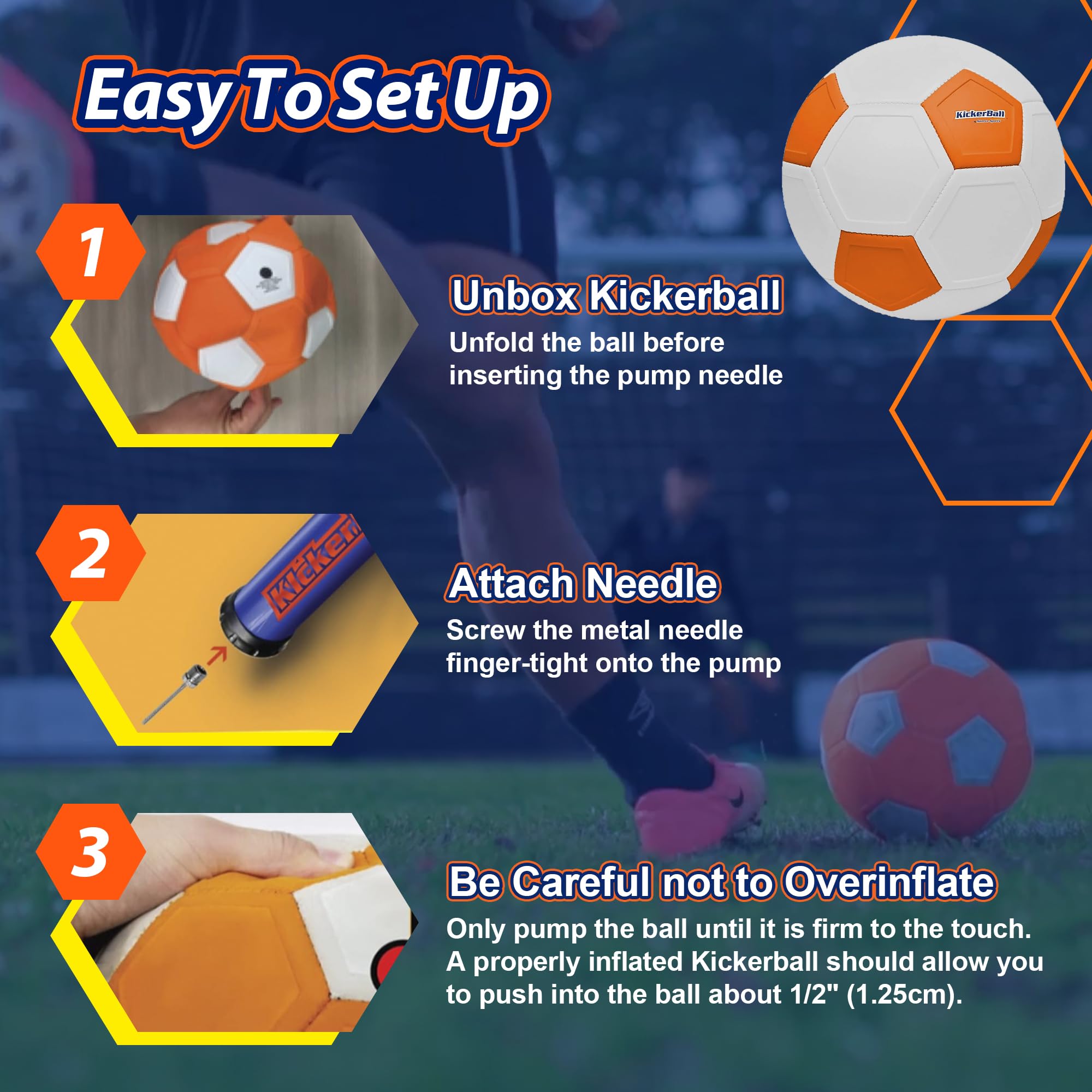 Kickerball durable-materials withstands backyard kicks and daily practice rounds.