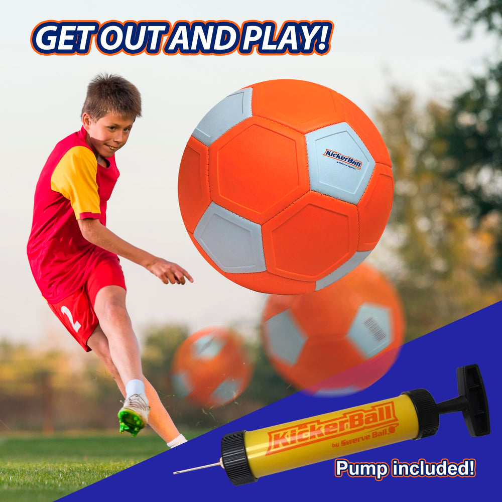 Kickerball durable weather play ball for grass or sand.
