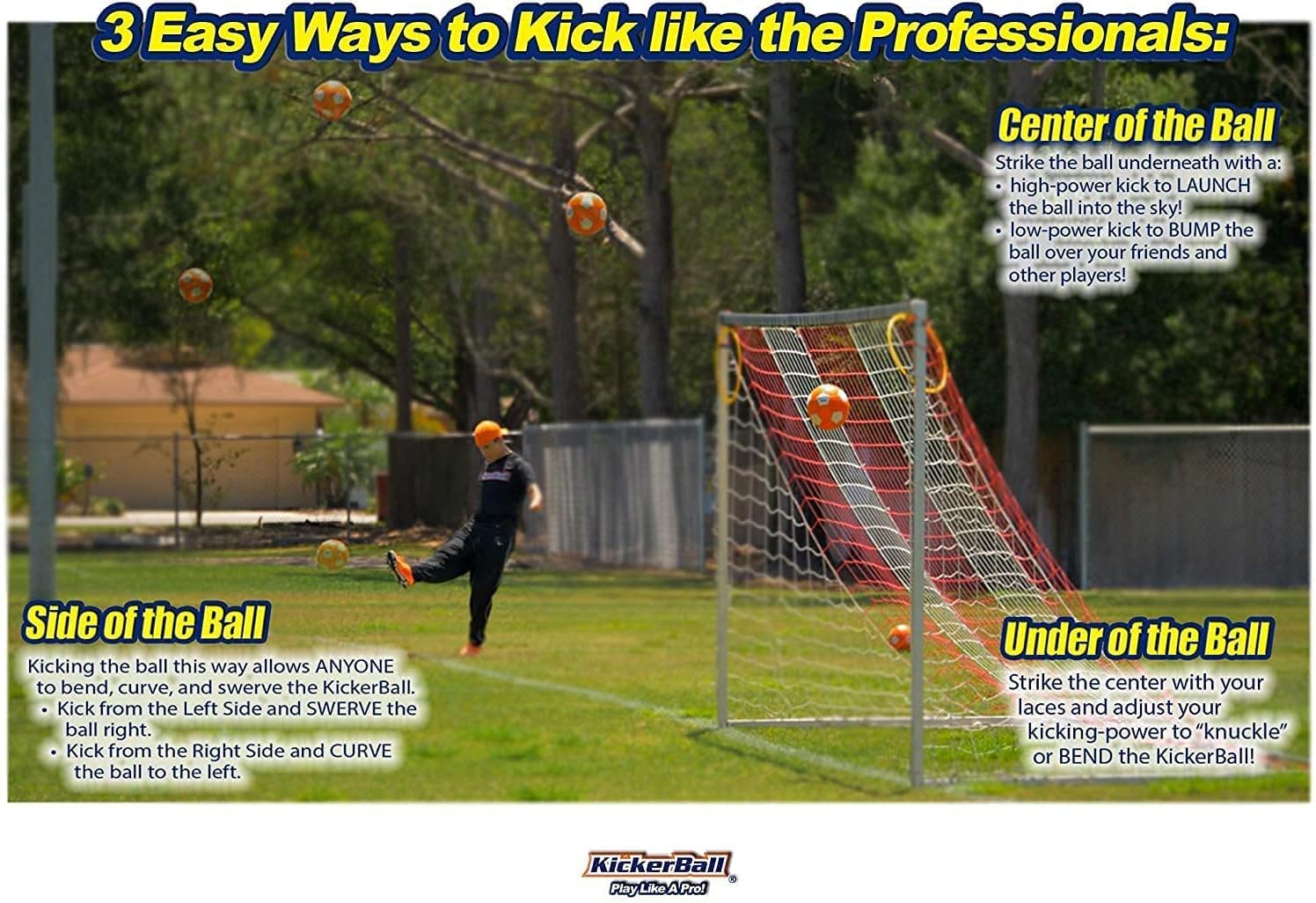 Kickerball included-pump-directions ensures quick setup for practice sessions.