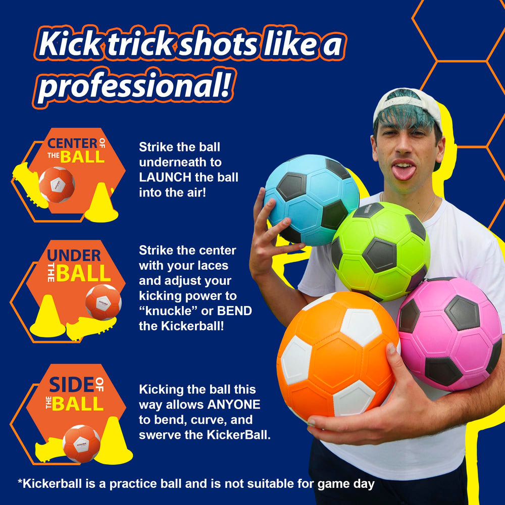 Kickerball proprietary panels enable dramatic curves.