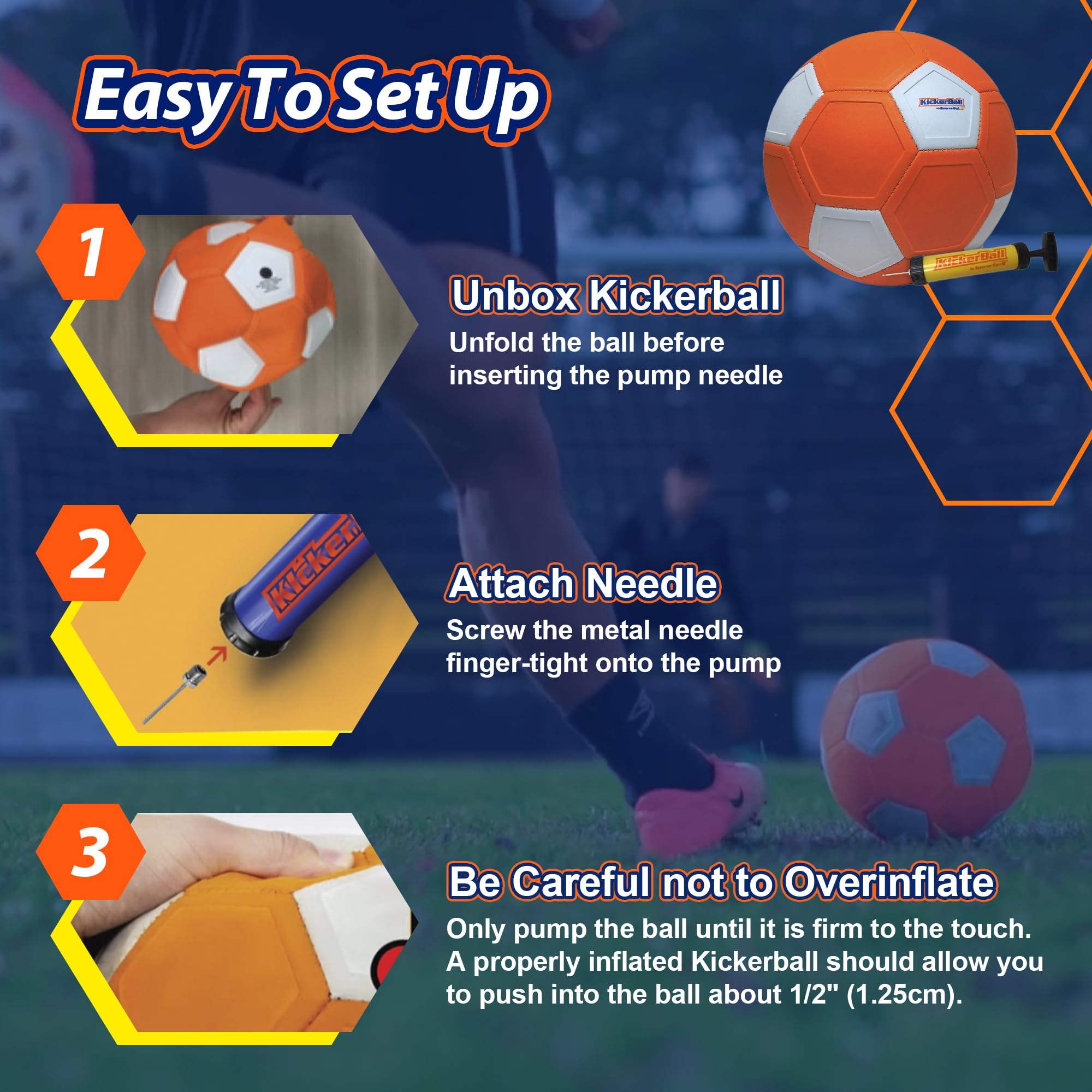Kickerball size-4 soccer ball for kids and adults training.