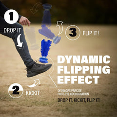 Kickit air-flight action demonstrates controlled flight for juggling practice.
