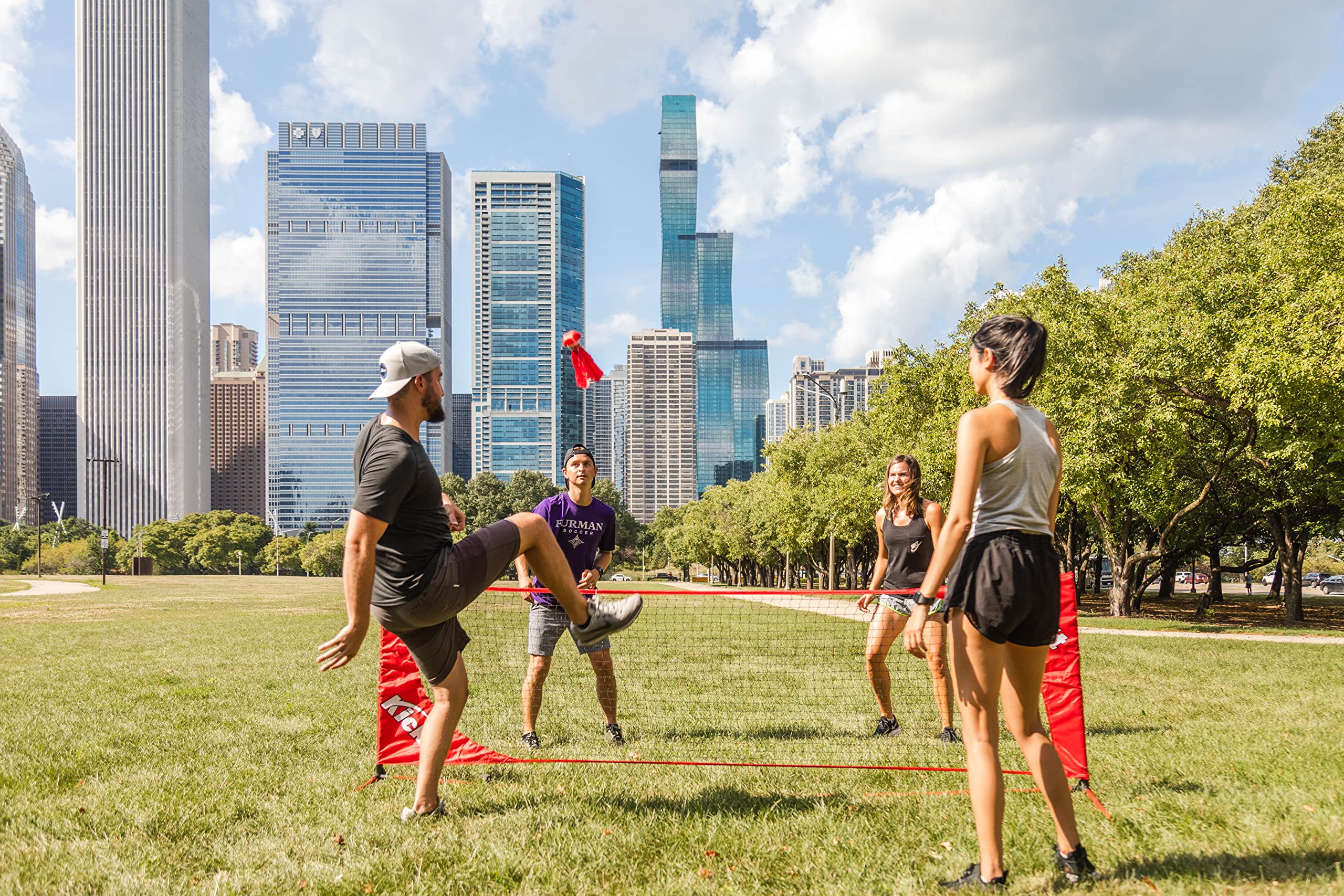 Kickit easy-pass ball emphasizes one-rule freedom and rapid exchanges.