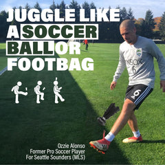 Kickit Indoor Safe Soccer Trainer used indoors for precise touches and light juggling