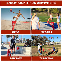 Kickit Soccer Tennis Beach play on sand with inflation-adjusted ball