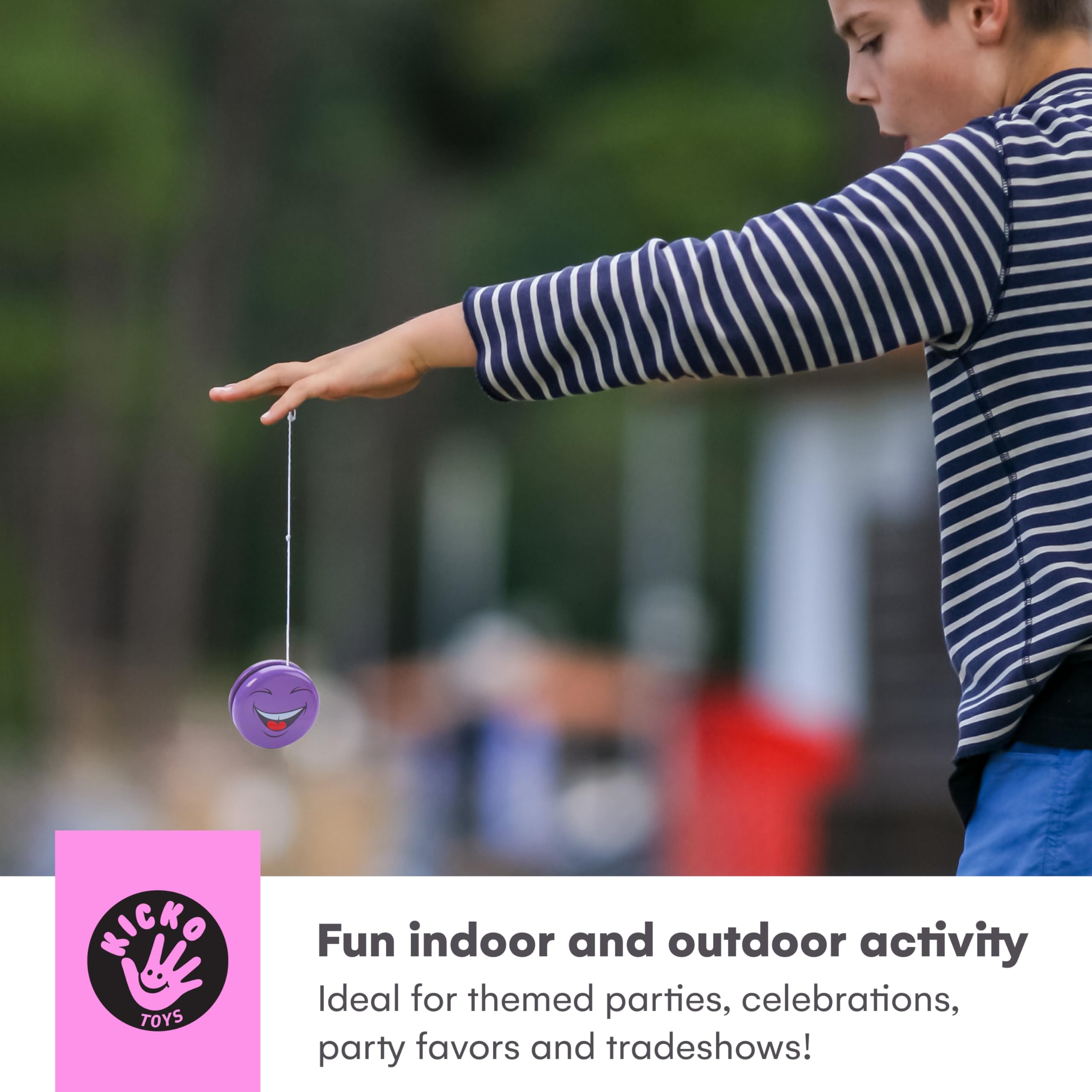 Kicko kids enjoy smooth returns with a lightweight metal yo-yo.