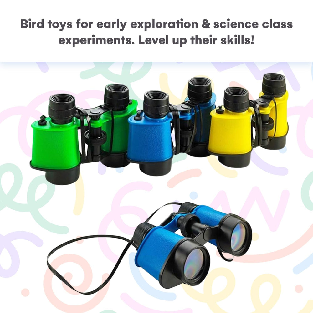 Kicko Toy Binoculars for Kids — compact 3.5 x 5 inch size for travel