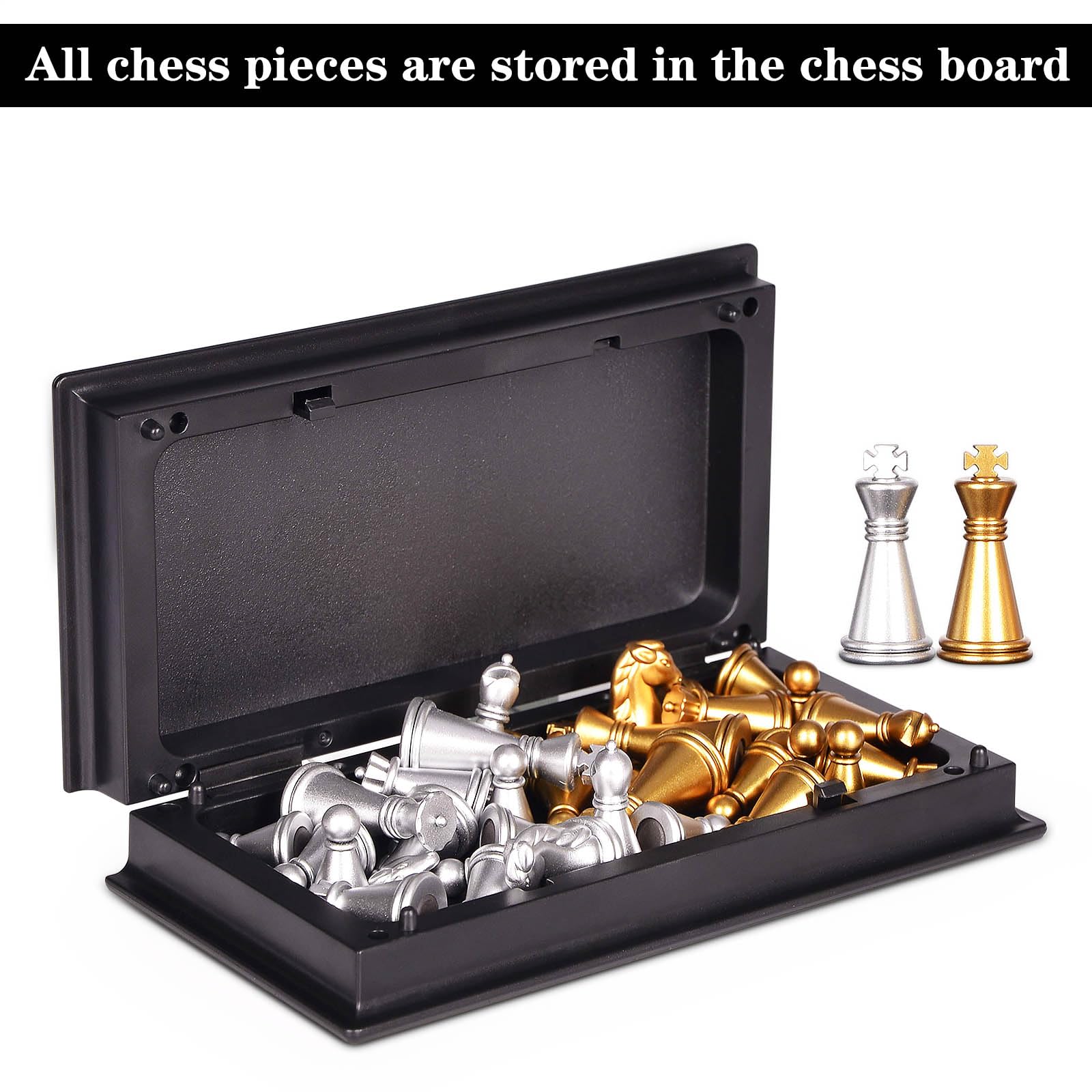 KICTERO travel chess setup ready to use anywhere, anytime.