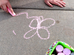 Non-toxic chalk set supports safe outdoor art.