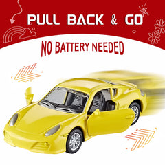 KIDAMI pull-back action car in motion for smooth play