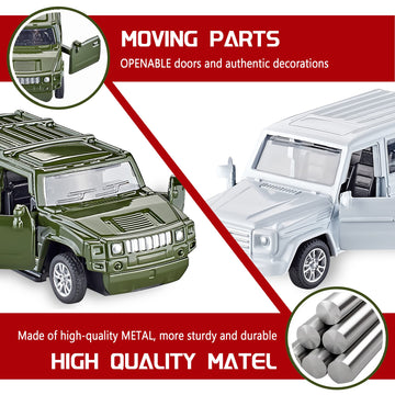 KIDAMI cars with openable doors for realistic pretend play