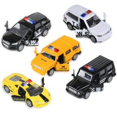 KIDAMI police cars set of five for imaginative play and collection.