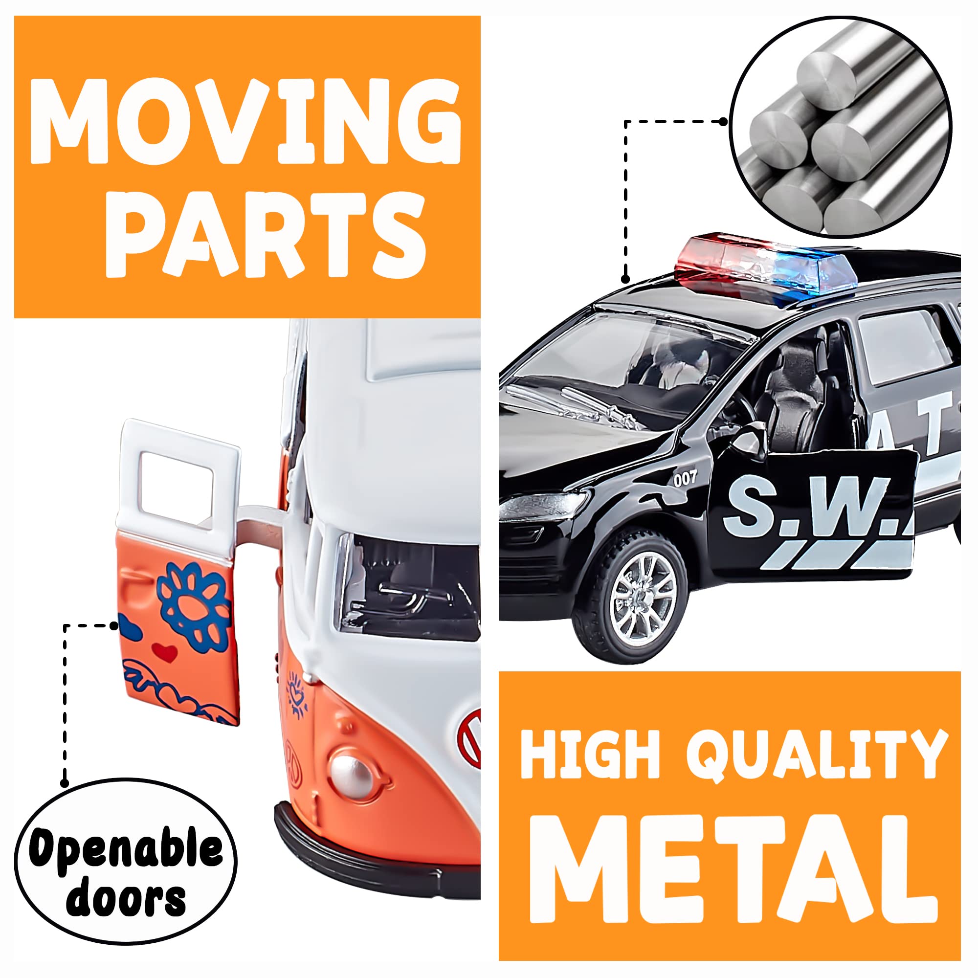 KIDAMI pull-back action car for quick, friction-powered fun.