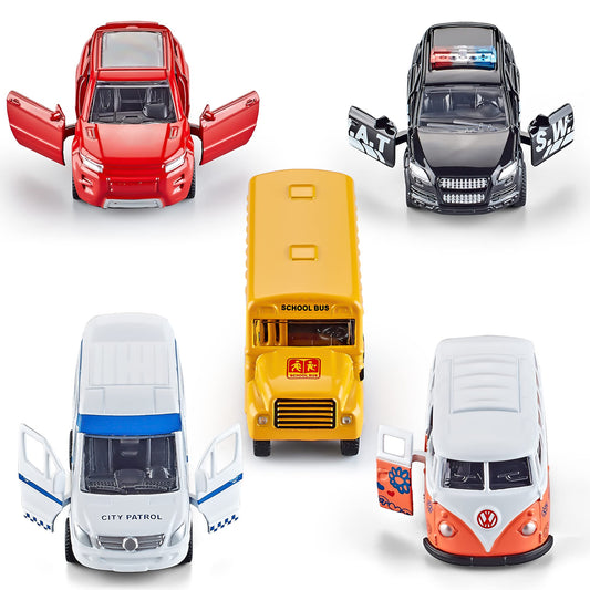 KIDAMI school-bus die-cast model ideal for classroom pretend play.