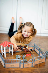 KIDBEST Appaloosa horse figure adds realism to creative riding stories.