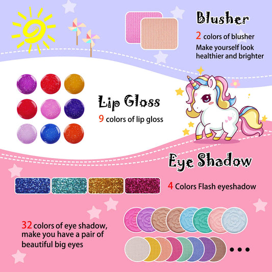 KIDCHEER makeup case keeps everything organized for on-the-go dressing up.