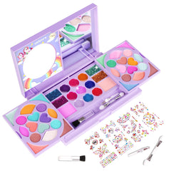 KIDCHEER real makeup palette provides vibrant colors for creative pretend play.