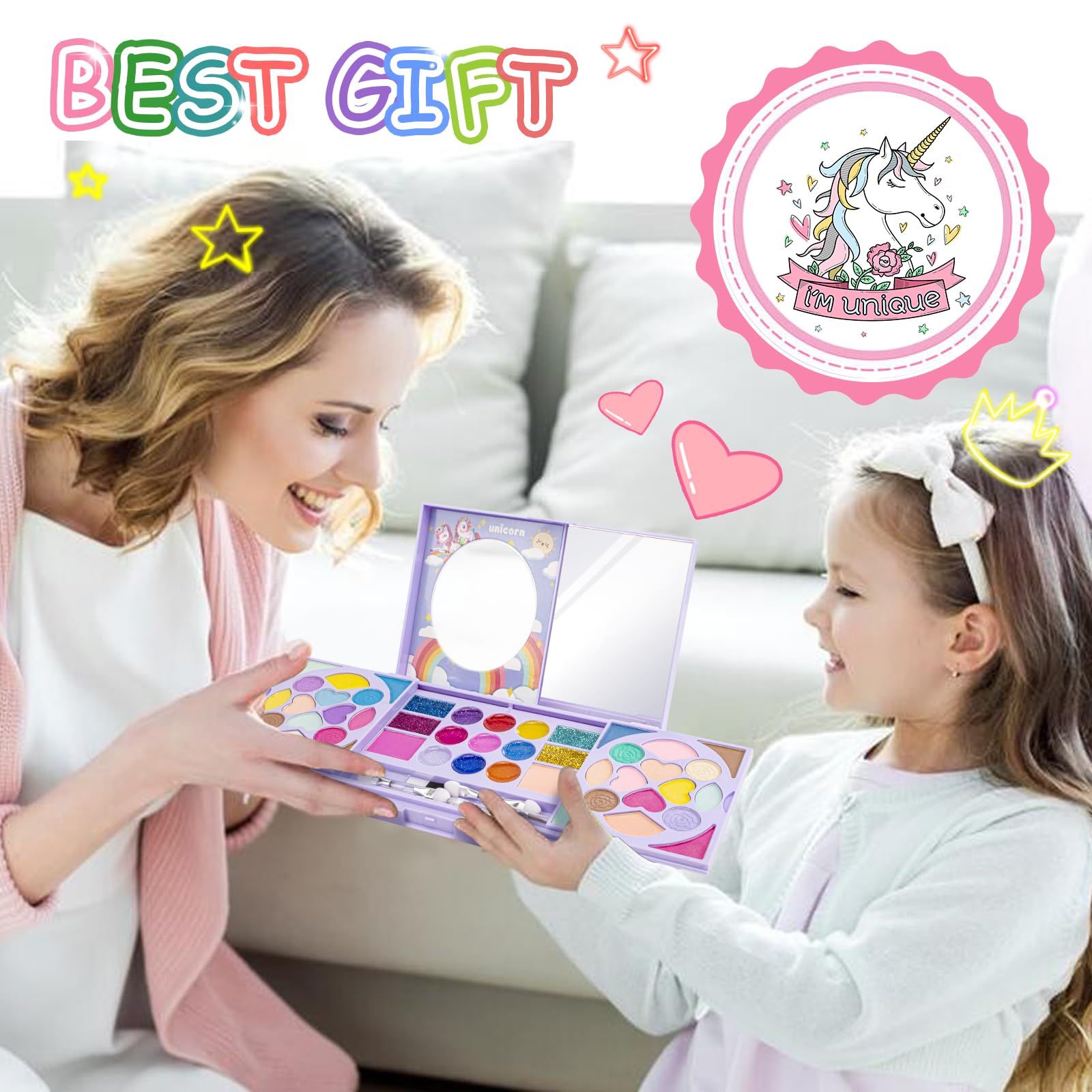 KIDCHEER travel beauty set fits easily for stylish play anywhere.