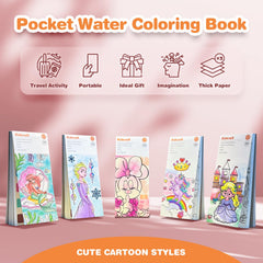 Inside pages of Kidcraft Paint with Water show non-repetitive patterns.