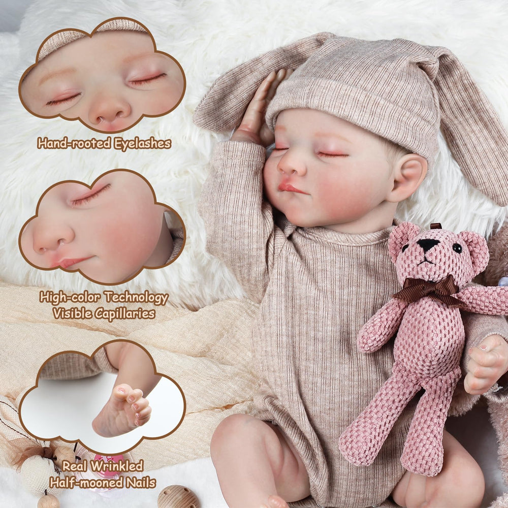 KidCuddz Reborn 18-inch weighted body provides comforting heft for snuggle play