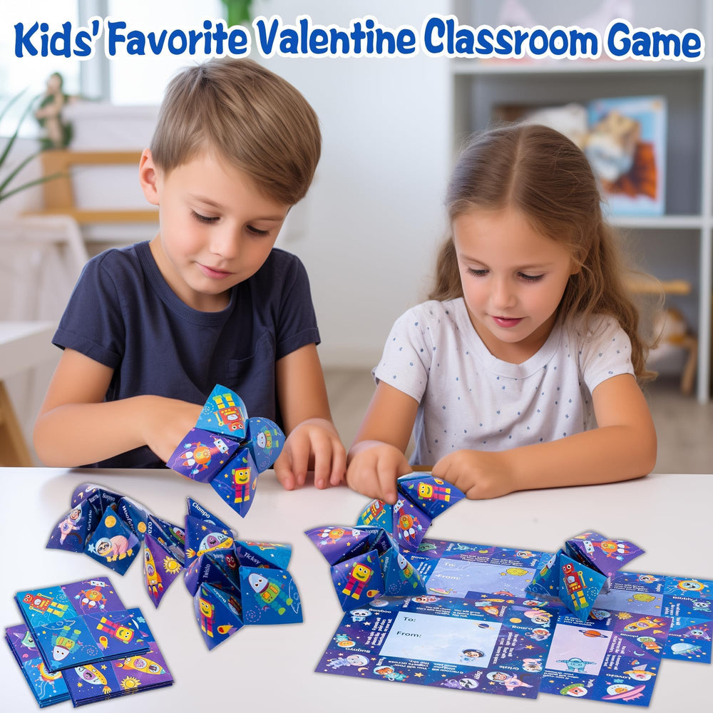 Kiddelo 28-pack valentines blue envelopes included for easy gifting