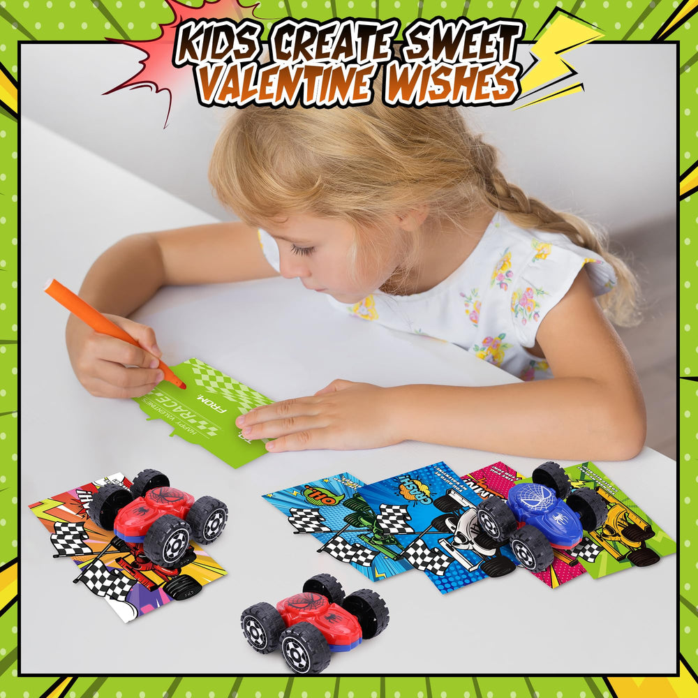 Kiddelo classroom exchange set with 24 cards and cars for celebrations