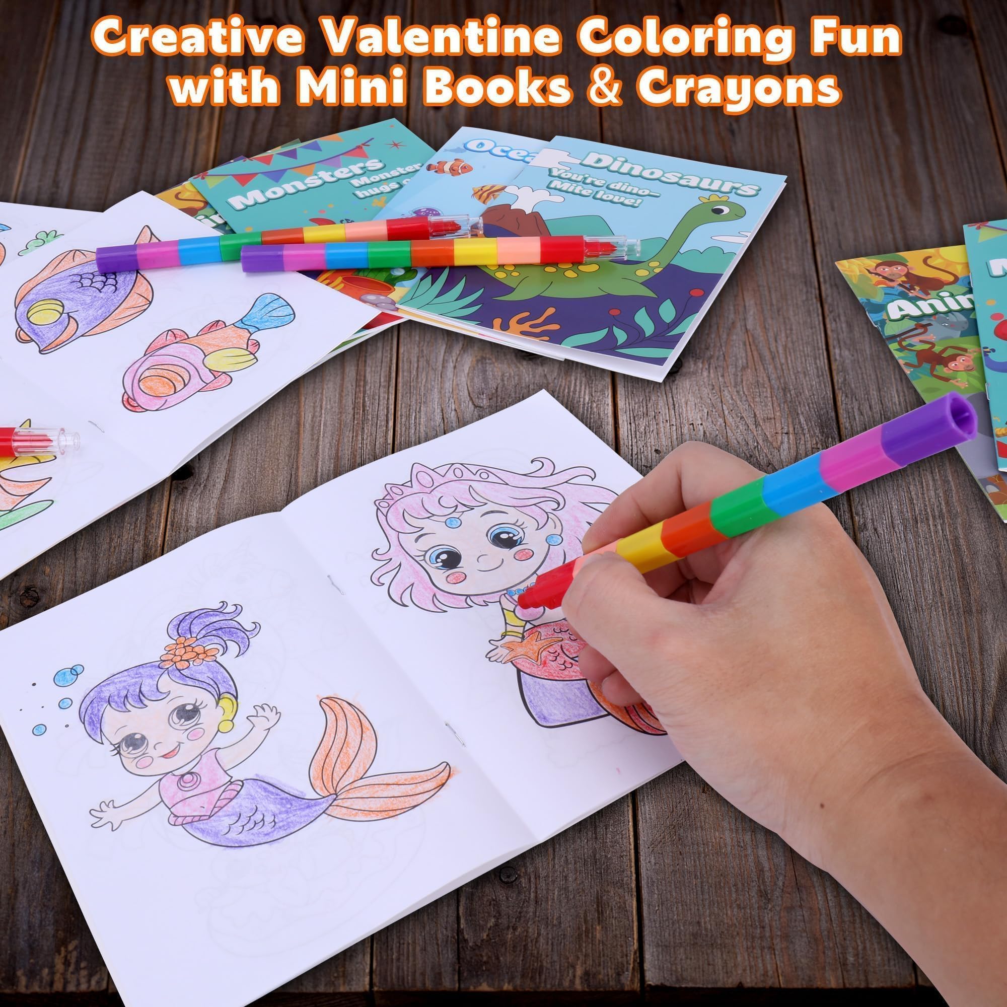 Kiddelo mermaids mini coloring book delights with vibrant underwater scenes.
