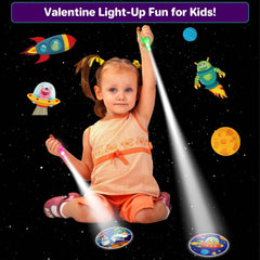 Kiddelo space finger light planet design with adjustable band for comfortable wear