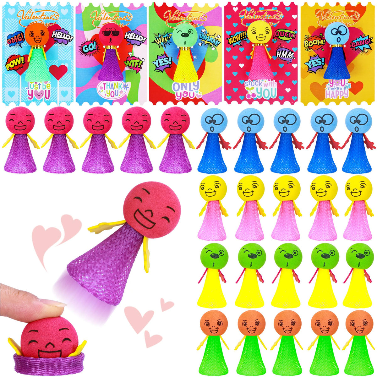 Kiddelo valentines card set with colorful cards for classroom exchanges and gifting