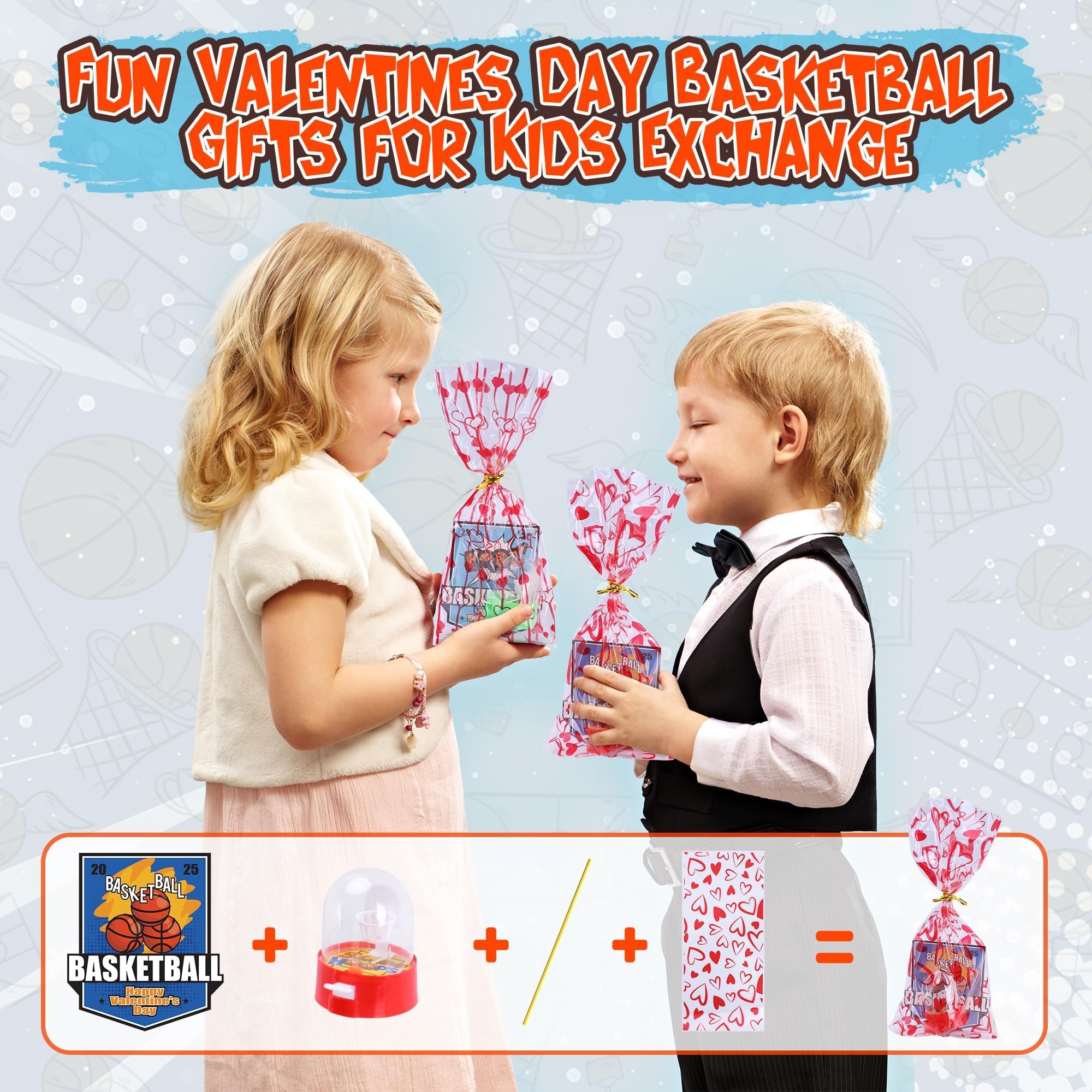 Valentine classroom party setup with Kiddelo sports-themed favors