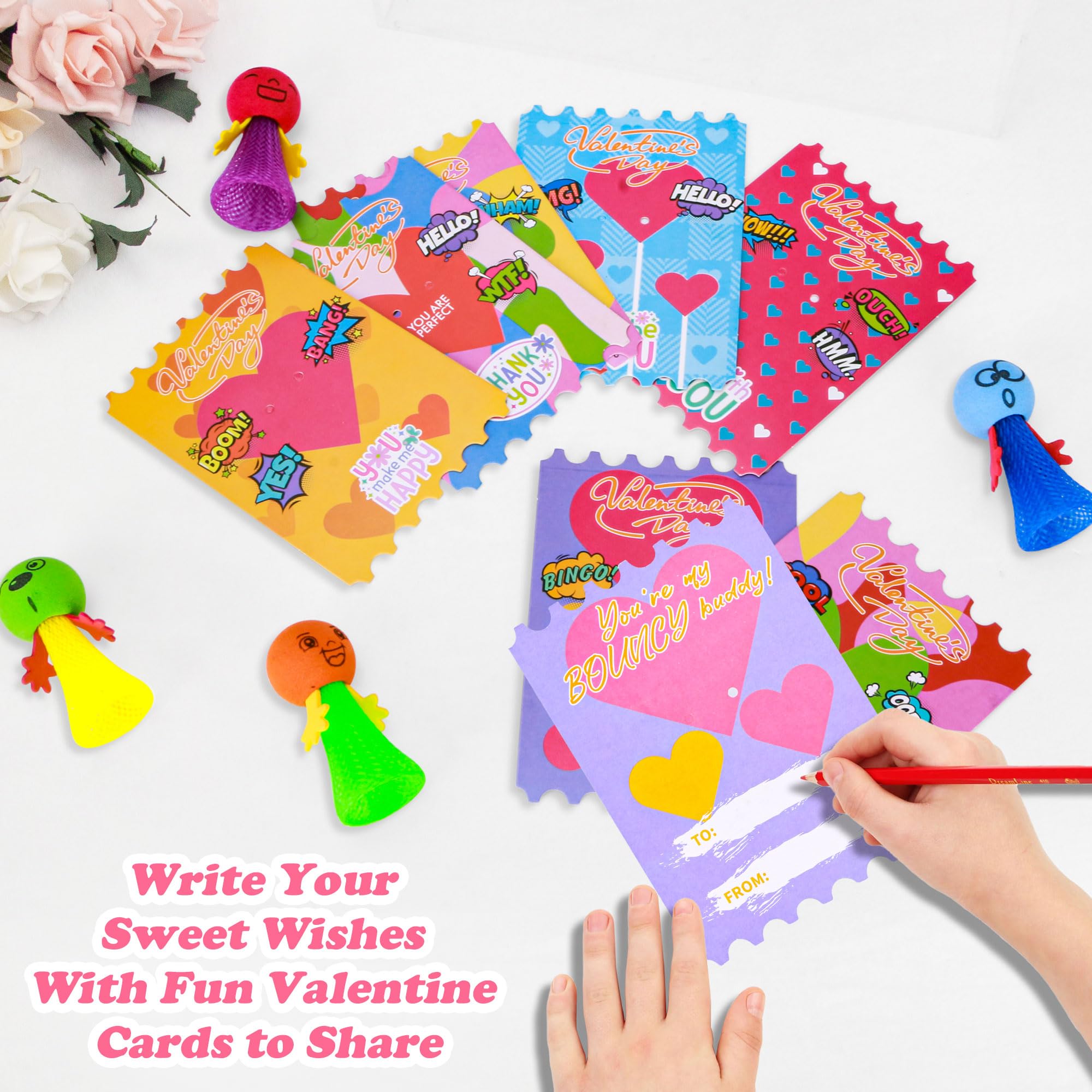 Kiddelo valentines package view including cards and strings for quick setup