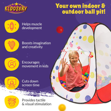 Kiddey ball pit colors option highlights six vibrant colors that spark imaginative play.