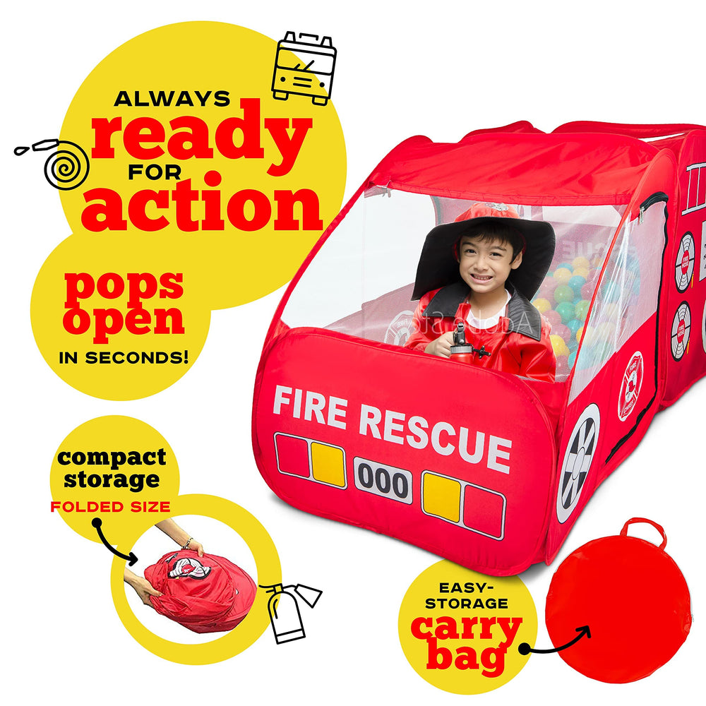 Kiddey imaginative play boosts social interaction during group pretend fire drills.