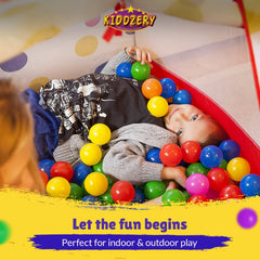 Kiddey ball pit fold-flat storage demonstrates easy cleanup and portability.