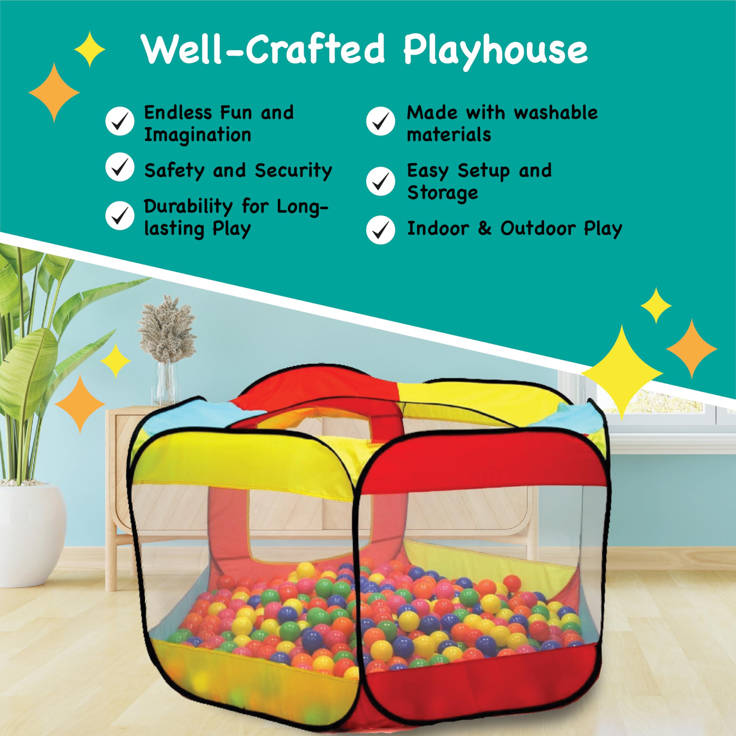 Kiddey ball pit storage bag with zipper for easy storage.