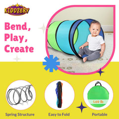 Kiddey breathable mesh tunnel promotes airflow during play.