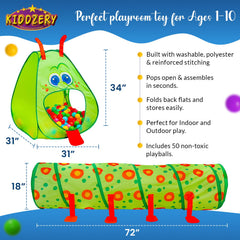 Kiddey Caterpillar tunnel pops up quickly, enabling easy setup before playtime.