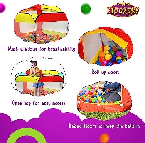 Kiddey colorful balls included image emphasizes tactile play and motor skill development.