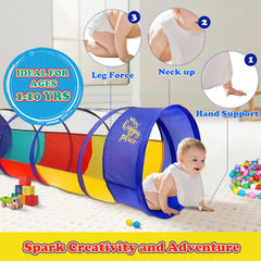 Kiddey fold-flat tunnel with carry bag for portable play.