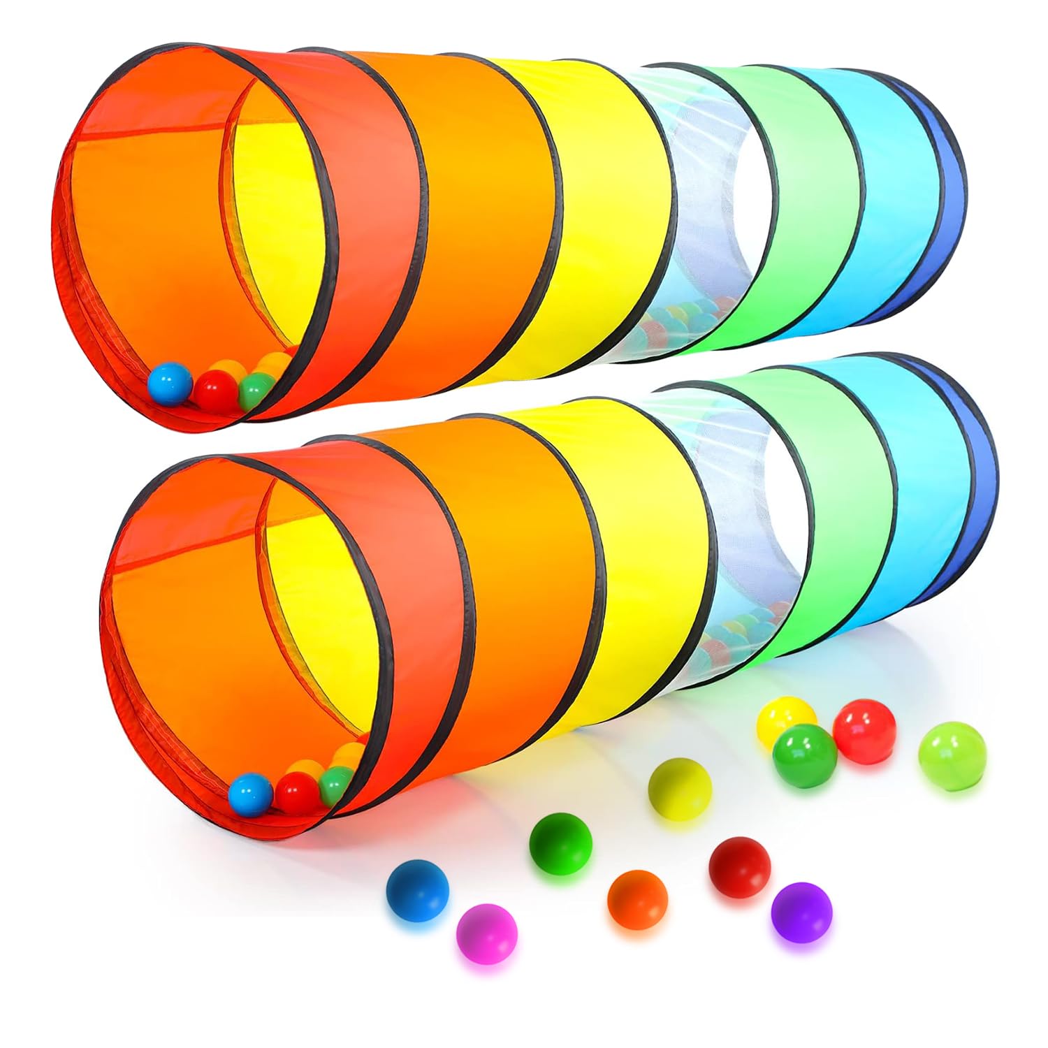 Kiddey double-tunnels pop-up setup for quick indoor fun and exploration.