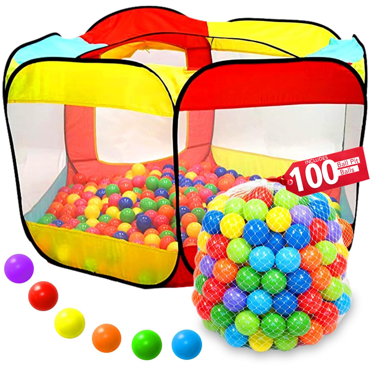 Kiddey Kids Play Tent pop-up ball pit setup demonstrates quick assembly for indoor or outdoor fun.