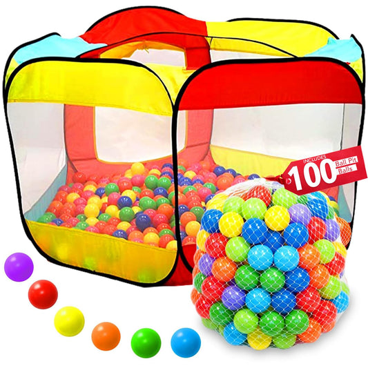 Kiddey Kids Play Tent pop-up ball pit setup demonstrates quick assembly for indoor or outdoor fun.