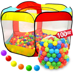 Kiddey Kids Play Tent pop-up ball pit setup demonstrates quick assembly for indoor or outdoor fun.
