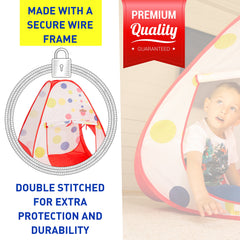 Kiddey pop-up ball pit tent demonstrates quick setup.