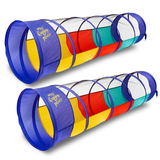 Kiddey Pop Up Play Tunnel unfolded for active indoor crawl play
