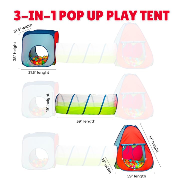Kiddey portable toddler play tent with stakes for stable outdoor use.