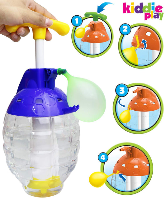 Kiddie Play pump and fill setup speeds balloon filling.