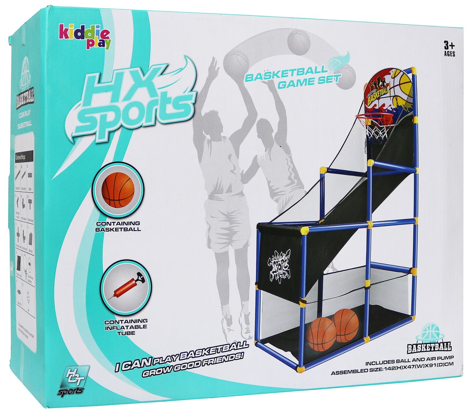 Kiddie Play storage basket keeps balls neatly stored after lively sessions