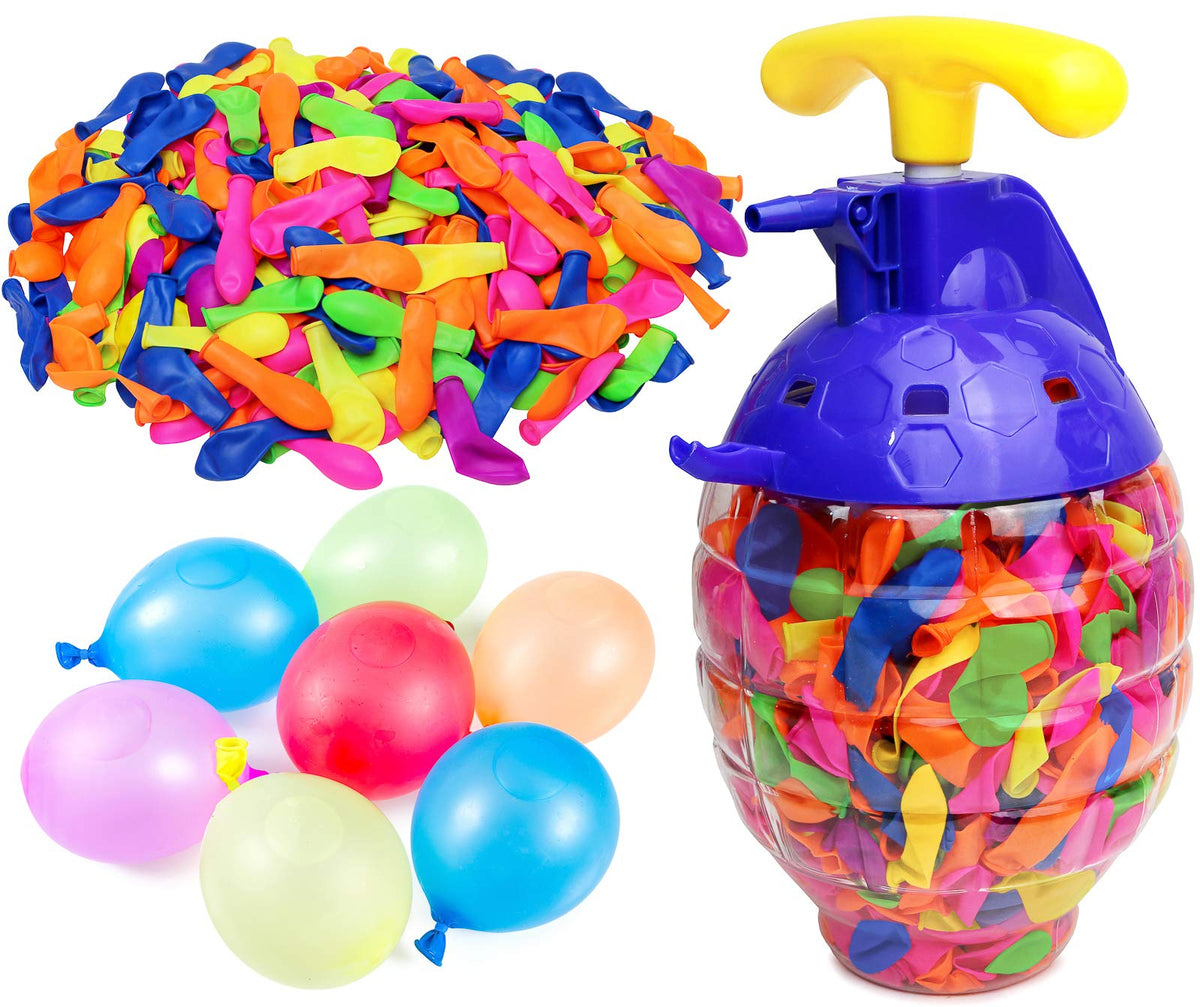 Kiddie Play water balloons 500-pack ready for backyard fun and quick setup.
