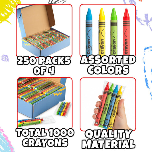 KiddieLoot bulk crayons pre-wrapped packs speed up sharing at events and classrooms